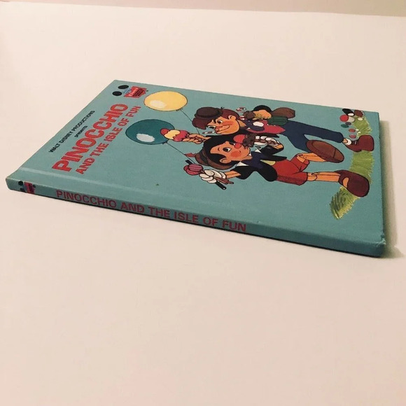 Vtg 1984  Pinocchio and the Isle of Fun Disneys Hardcover - Picture 3 of 13
